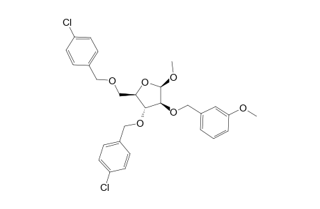 .beta.-D-Arabinofuranoside, methyl 3,5-bis-O-[(4-chlorophenyl)methyl]-2-O-[(3-methoxyphenyl)methyl]-