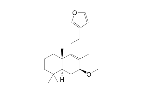 3-[2-[(3S,4aS,8aS)-3-methoxy-2,5,5,8a-tetramethyl-3,4,4a,6,7,8-hexahydronaphthalen-1-yl]ethyl]furan