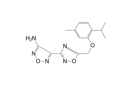 4-[5-[(5-methyl-2-propan-2-yl-phenoxy)methyl]-1,2,4-oxadiazol-3-yl]-1,2,5-oxadiazol-3-amine