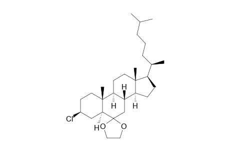 Cholestan-6-one, 3-chloro-, cyclic 1,2-ethanediyl acetal, (3.beta.,5.alpha.)-