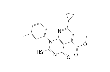 pyrido[2,3-d]pyrimidine-5-carboxylic acid, 7-cyclopropyl-1,4-dihydro-2-mercapto-1-(3-methylphenyl)-4-oxo-, methyl ester
