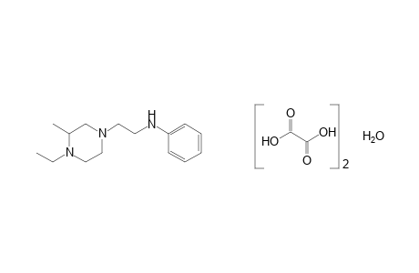 1-(2-anilinoethyl)-4-ethyl-3-methylpiperazine, oxalate, hydrate(1:2:1)