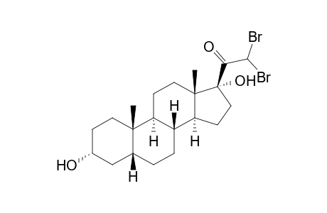 21,21-Dibromo-3 α,17-dihydroxy-5 β-pregnan-20-one