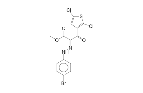 (2Z)-2-[(4-bromophenyl)hydrazinylidene]-3-(2,5-dichloro-3-thiophenyl)-3-oxopropanoic acid methyl ester