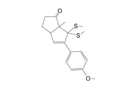 (1R,S,5S,R)-2-Bis(methylthio)-3-(4-methoxyphenyl)-1-methylbicyclo[3.3.0]oct-3-en-8-one