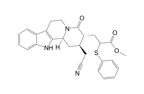 17-Norcorynan-18-carboxylic acid, 16-cyano-21-oxo-18-(phenylthio)-, methyl ester, (3.beta.)-(.+-.)-