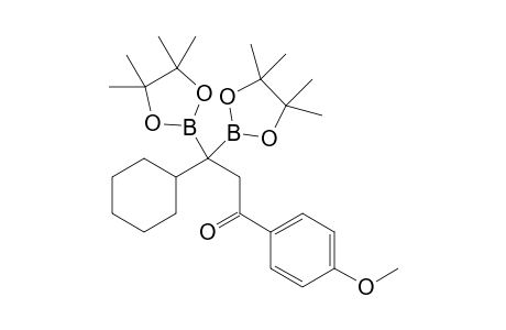 3-cyclohexyl-1-(4-methoxyphenyl)-3,3-bis(4,4,5,5-tetramethyl-1,3,2-dioxaborolan-2-yl)propan-1-one