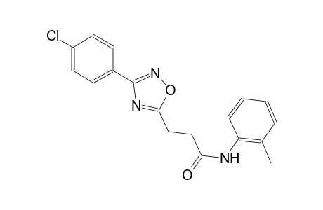 3-[3-(4-chlorophenyl)-1,2,4-oxadiazol-5-yl]-N-(2-methylphenyl)propanamide