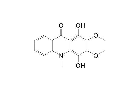 9-Acridanone, 1,4-dihydroxy-2,3-dimethoxy-10-methyl-