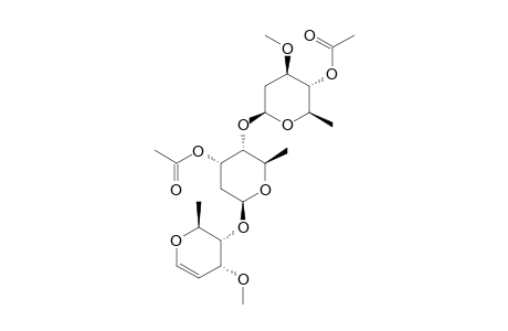 O-BETA-D-OLEANDROPYRANOSYL-(1->4)-O-BETA-D-DIGITOXOPYRANOSYL-(1->4)-D-CYMARAL-3,4-DI-O-ACETYL