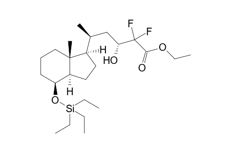 (8S,20S)-des-A,B-20-(2'R-Hydroxy-3',3'-difluoro-3'-ethoxycarbonylpropyl)-8.beta.-[(triethylsilyl)oxy]pregnane