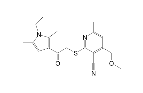 3-pyridinecarbonitrile, 2-[[2-(1-ethyl-2,5-dimethyl-1H-pyrrol-3-yl)-2-oxoethyl]thio]-4-(methoxymethyl)-6-methyl-