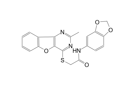 N-(1,3-benzodioxol-5-yl)-2-[(2-methyl[1]benzofuro[3,2-d]pyrimidin-4-yl)sulfanyl]acetamide