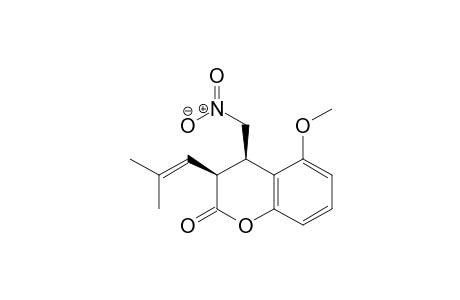 (3S,4R)-5-Methoxy-3-(2-methylprop-1-en-1-yl)-4-(nitromethyl)chroman-2-one