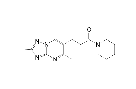 [1,2,4]triazolo[1,5-a]pyrimidine, 2,5,7-trimethyl-6-[3-oxo-3-(1-piperidinyl)propyl]-