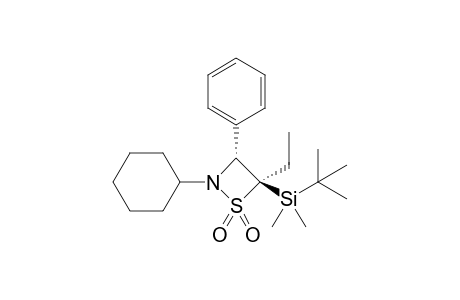 (3R*,4S*)-2-Cyclohexyl-4-ethyl-3-phenyl-4-(tert-butyldimethylsilyl)-1,2-thiazetidine 1,1-Dioxide