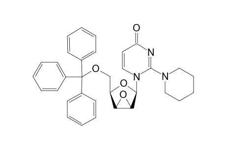1-(2,3-O-Anhydro-5-O-trityl-.beta.-D-lyxofuranosyl)-2-piperidino-4-pyrimidone