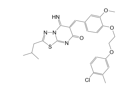 7H-[1,3,4]thiadiazolo[3,2-a]pyrimidin-7-one, 6-[[4-[2-(4-chloro-3-methylphenoxy)ethoxy]-3-methoxyphenyl]methylene]-5,6-dihydro-5-imino-2-(2-methylpropyl)-, (6Z)-