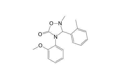 4-(2-METHOXYPHENYL)-2-METHYL-3-(2-METHYLPHENYL)-1,2,4-OXADIAZOLIDINONE