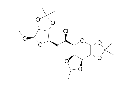 Methyl (1,2:3,4:9,10-tri-O-isopropylidene-6,7-dideoxy-6-chloro-L-glycero-L-manno-.alpha.,D-galacto-undecodialdo-1,5-pyranoside)-11,8-.beta.-furanoside