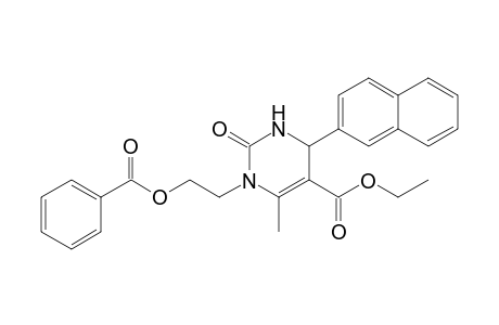 3-(2-benzoyloxyethyl)-2-keto-4-methyl-6-(2-naphthyl)-1,6-dihydropyrimidine-5-carboxylic acid ethyl ester