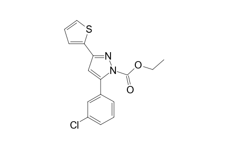 ETHYL-3-(2-THIENYL)-5-(3-CHLOROPHENYL)-PYRAZOLE-1-CARBOXYLATE