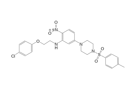 benzenamine, N-[2-(4-chlorophenoxy)ethyl]-5-[4-[(4-methylphenyl)sulfonyl]-1-piperazinyl]-2-nitro-