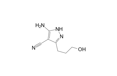 3-Amino-5-(3-hydroxypropyl)-1H-pyrazole-4-carbonitrile