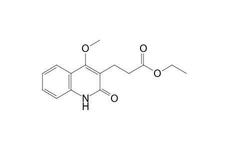 1,2-dihydro-4-methoxy-2-oxo-3-quinolinepropionic acid, ethyl ester