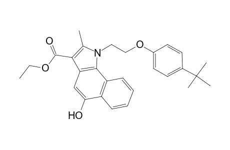 1-[2-(4-tert-butylphenoxy)ethyl]-5-hydroxy-2-methyl-3-benzo[g]indolecarboxylic acid ethyl ester