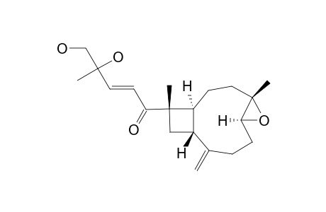 GIBBEROSIN-G;(1S*,4S*,5S*,9R*,11S*,13E)-15,16-DIHYDROXY-4,5-EPOXYXENIAPHYLLA-8(19),13-DIEN-12-ONE