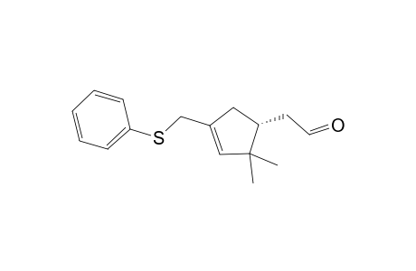 2,2-Dimethyl-4-[(phenylthio)methyl]cyclopent-3-ene-1-acetaldehyde
