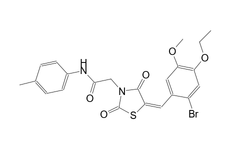 2-[(5E)-5-(2-bromo-4-ethoxy-5-methoxybenzylidene)-2,4-dioxo-1,3-thiazolidin-3-yl]-N-(4-methylphenyl)acetamide