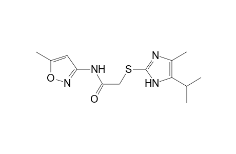 N-(5-methyl-1,2-oxazol-3-yl)-2-{[4-methyl-5-(propan-2-yl)-1H-imidazol-2-yl]sulfanyl}acetamide