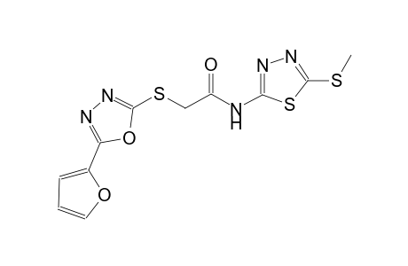 acetamide, 2-[[5-(2-furanyl)-1,3,4-oxadiazol-2-yl]thio]-N-[5-(methylthio)-1,3,4-thiadiazol-2-yl]-