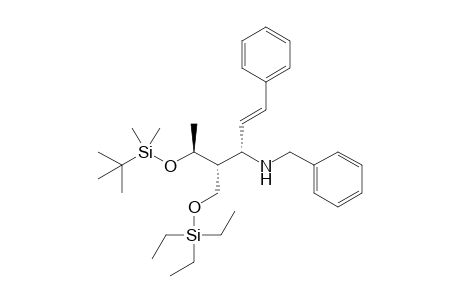 (1s,2r,3s)-n-benzyl-3-tert-butyldimethylsiloxy-(e)-1-styryl-2-triethylsiloxymethylbutylamine