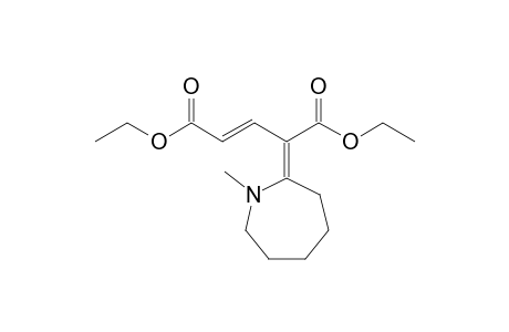 Diethyl E-4-(1-methyl-1,3,4,5,6,7-hexahydroazepin-2-ylidene)-2-pentenedioate