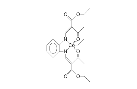 1,2-Bis(2-ethoxycarbonyl-3-oxo-cis-1-butenylamino)-benzene ethyl-cobalt complex