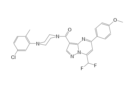 3-{[4-(5-chloro-2-methylphenyl)-1-piperazinyl]carbonyl}-7-(difluoromethyl)-5-(4-methoxyphenyl)pyrazolo[1,5-a]pyrimidine