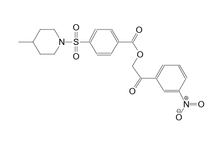 2-(3-nitrophenyl)-2-oxoethyl 4-[(4-methyl-1-piperidinyl)sulfonyl]benzoate