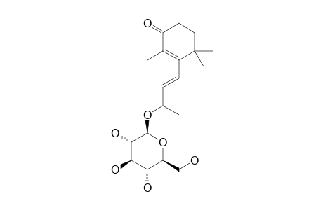 4-OXO-BETA-IONOL-BETA-D-GLUCOPYRANOSIDE;3-(3'-O-BETA-D-GLUCOPYRANOSIDE-1'-BUTENYL)-2,4,4-TRIMETHYL-2-CYCLOHEXEN-1-ONE
