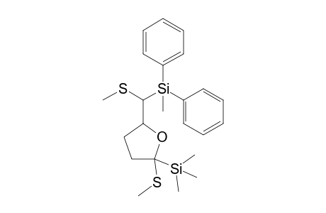 2-(Methylthio)-2-(trimethylsilyl)-5-[1'-(methylthio)-1'-(diphenylmethylsilyl)methyl]-tetrahydrofuran