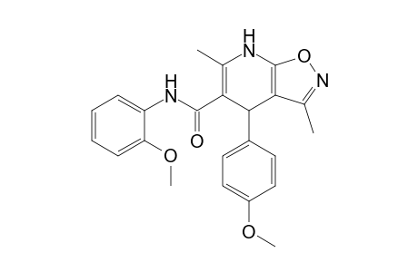 N-(2-Methoxyphenyl)-4-(4-methoxyphenyl)-3,6-dimethyl-4,7-dihydroisoxazolo[5,4-b]pyridine-5-carb-oxamide