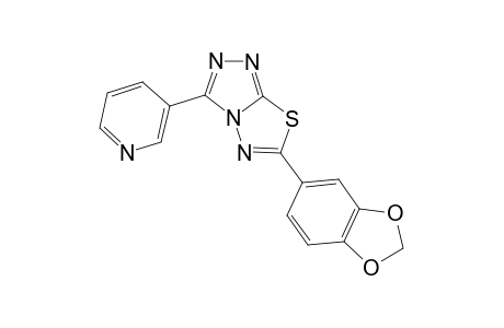 [1,2,4]Triazolo[3,4-b][1,3,4]thiadiazole, 6-(1,3-benzodioxol-5-yl)-3-(3-pyridinyl)-