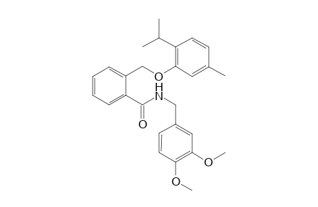 Benzamide, N-[(3,4-dimethoxyphenyl)methyl]-2-[[5-methyl-2-(1-methylethyl)phenoxy]methyl]-
