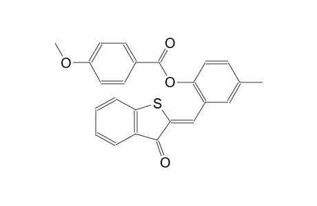4-methyl-2-[(Z)-(3-oxo-1-benzothien-2(3H)-ylidene)methyl]phenyl 4-methoxybenzoate