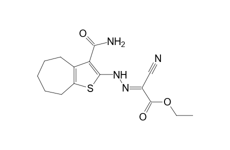 (E)-Ethyl 2-(2-(3-carbamoyl-5,6,7,8-tetrahydro-4H-cyclohepta[b]thiophen-2-yl)hydrazono)-2-cyanoacetate