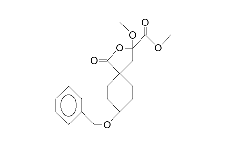 8T-Benzyloxy-3-methoxy-1R-oxo-2-oxa-spiro(4.5)decane-3-carboxylic acid, methyl ester
