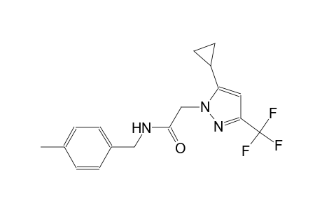 2-[5-cyclopropyl-3-(trifluoromethyl)-1H-pyrazol-1-yl]-N-(4-methylbenzyl)acetamide