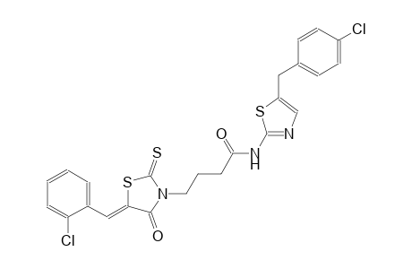 4-[(5Z)-5-(2-chlorobenzylidene)-4-oxo-2-thioxo-1,3-thiazolidin-3-yl]-N-[5-(4-chlorobenzyl)-1,3-thiazol-2-yl]butanamide